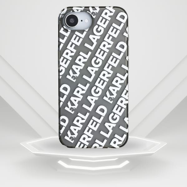 Etui Karl Lagerfeld IML Repeat Logo do   iPhone 16e srebrny
