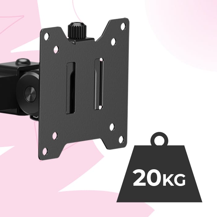 uchwyt na monitor 20 kg, uchwyt na laptopa, uchwyt vesa 100x100, mocowanie do biurka, ramię monitora, uchwyt do monitora 35 cali, uchwyt na dwa ekrany, uchwyt z regulacją, ergonomiczny uchwyt, Spacetronik SPA-121PRO