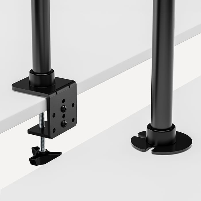 uchwyt metalowy, stalowy uchwyt na monitor, uchwyt biurkowy aluminium, trwały uchwyt do monitora, uchwyt do laptopa i monitora, stabilny uchwyt, mocna konstrukcja uchwytu, uchwyt biurowy premium, Spacetronik uchwyt metalowy, SPA-121PRO