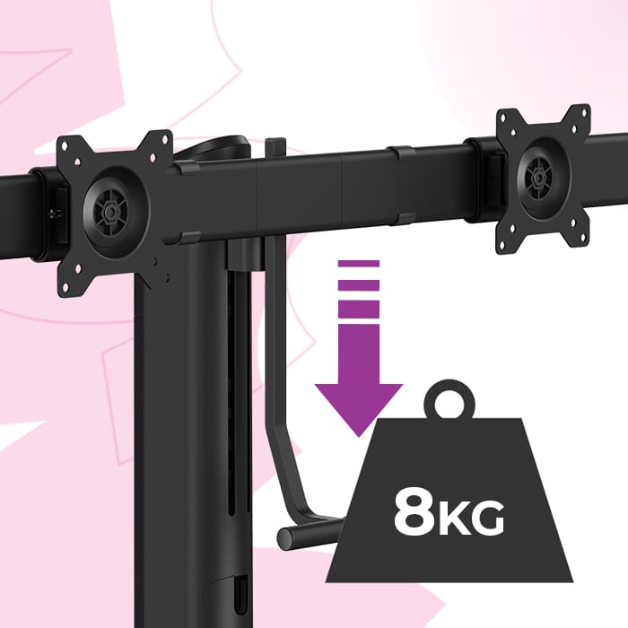 udźwig 8kg, stabilna podstawa pod monitory, uchwyt do monitorów 17-32 cale, stojak do biura, uchwyt do zakrzywionych monitorów, mobilna podstawa do monitorów, uchwyt vesa 100x100, regulowana podstawa pod monitor, biurko ergonomiczne, gamingowy stojak do monitora