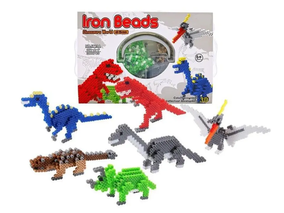 Ironing machine, Ironing beads, DINOSAURS 3D set 3000 pieces