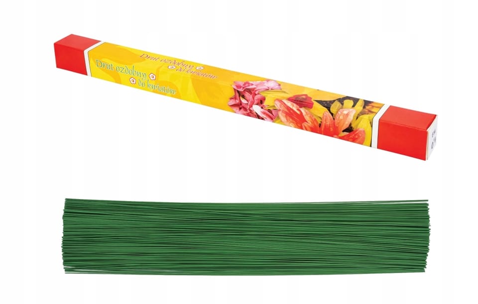 Druty florystyczne zielone 1,2mm dł. ok.40cm 1kg DA-1664 ALIGA
