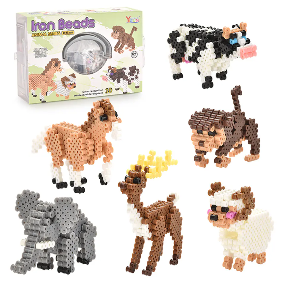 Ironing machine, Ironing beads, Set ANIMALS 3D 3000 Pieces