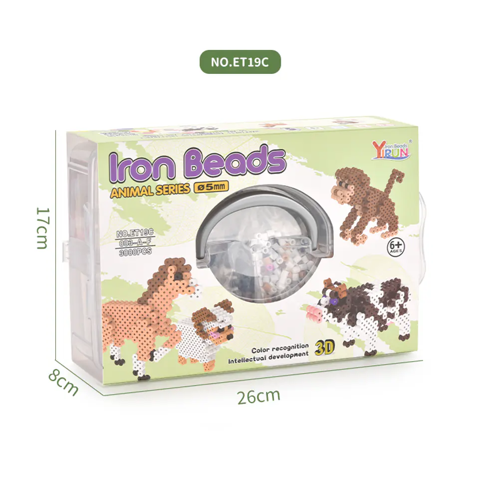 Ironing machine, Ironing beads, Set ANIMALS 3D 3000 Pieces