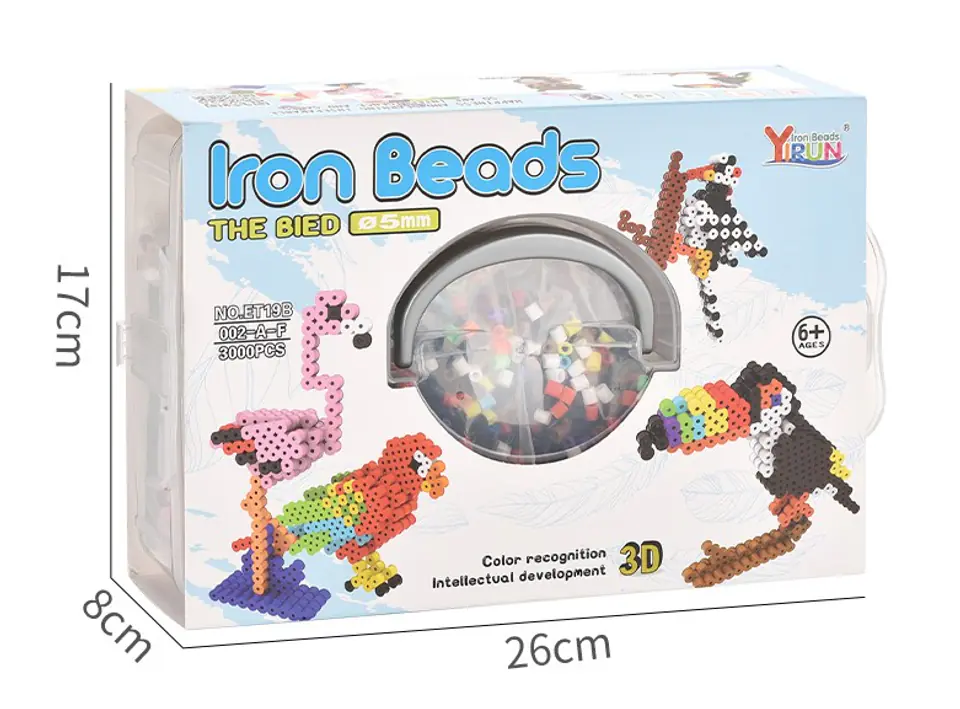 Ironing machine, Ironing beads, Set BIRDS 3D 3000 Pieces