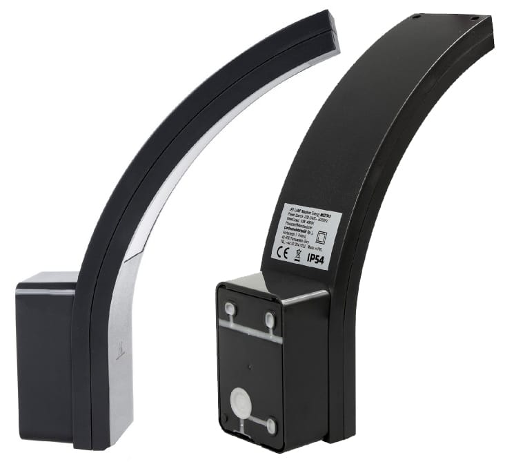 Lampa elewacyjna LED, 800lm, IP54, 10W, barwa biała 4000K Maclean MCE343 B