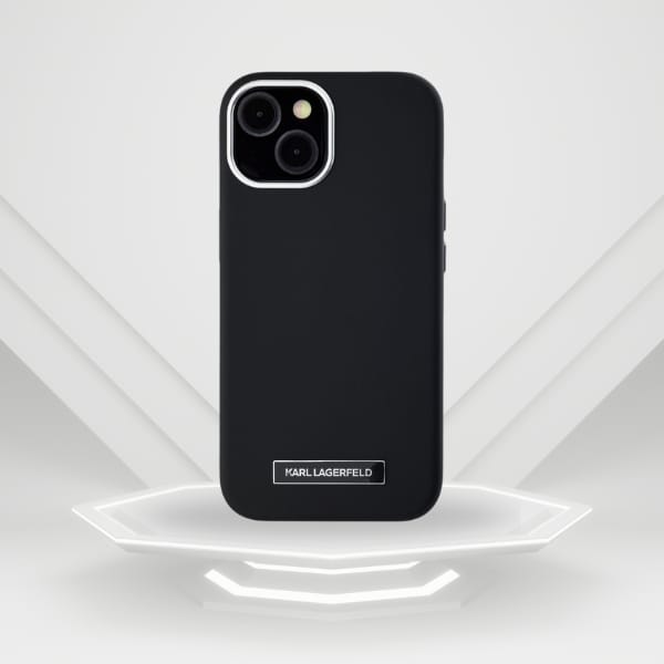 Etui Karl Lagerfeld  FW Metal Plate      MagSafe do iPhone 15 czarny