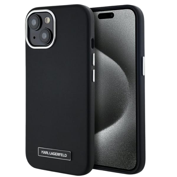 Etui Karl Lagerfeld  FW Metal Plate      MagSafe do iPhone 15 czarny
