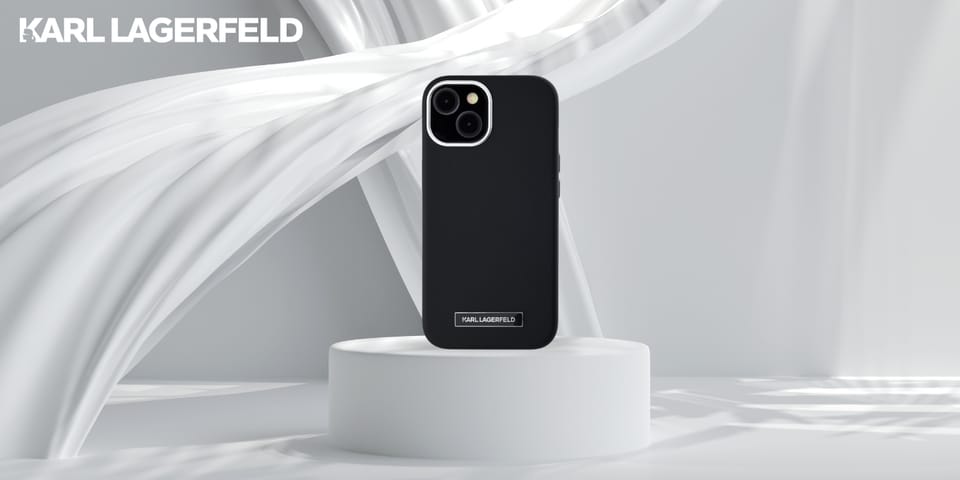 Etui Karl Lagerfeld  FW Metal Plate      MagSafe do iPhone 15 czarny