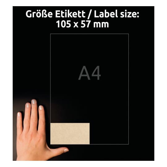 Etykiety brązowe 105x57mm (25 arkuszy= 250sztykiet) L7108-25 AVERY ZWECKFORM