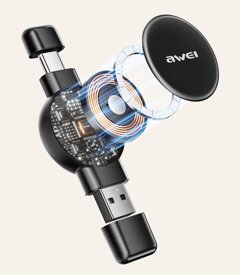 AWEI ład. do zegarka Apple/Samsung Watch W26 czarny/black