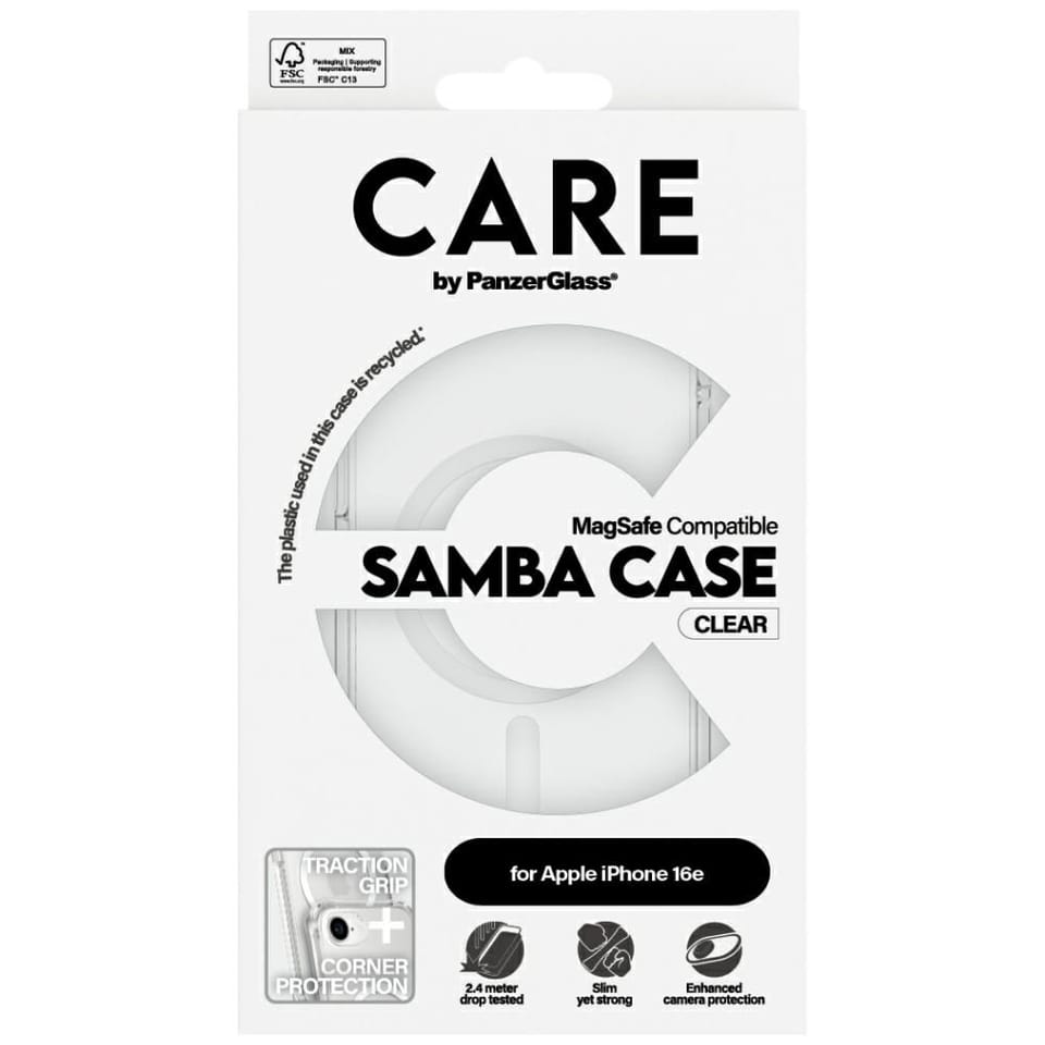 Etui CARE by PanzerGlass Fashion MagSafe do iPhone 16e przezroczysty