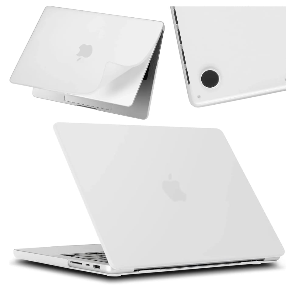 Etui ochronne do Apple Macbook Pro 14 - M1/M2/M3/M4 2021-2024 Alogy AirGuard™ Elastyczna obudowa bez odcisków palców Matowa Przezroczysta Biel
