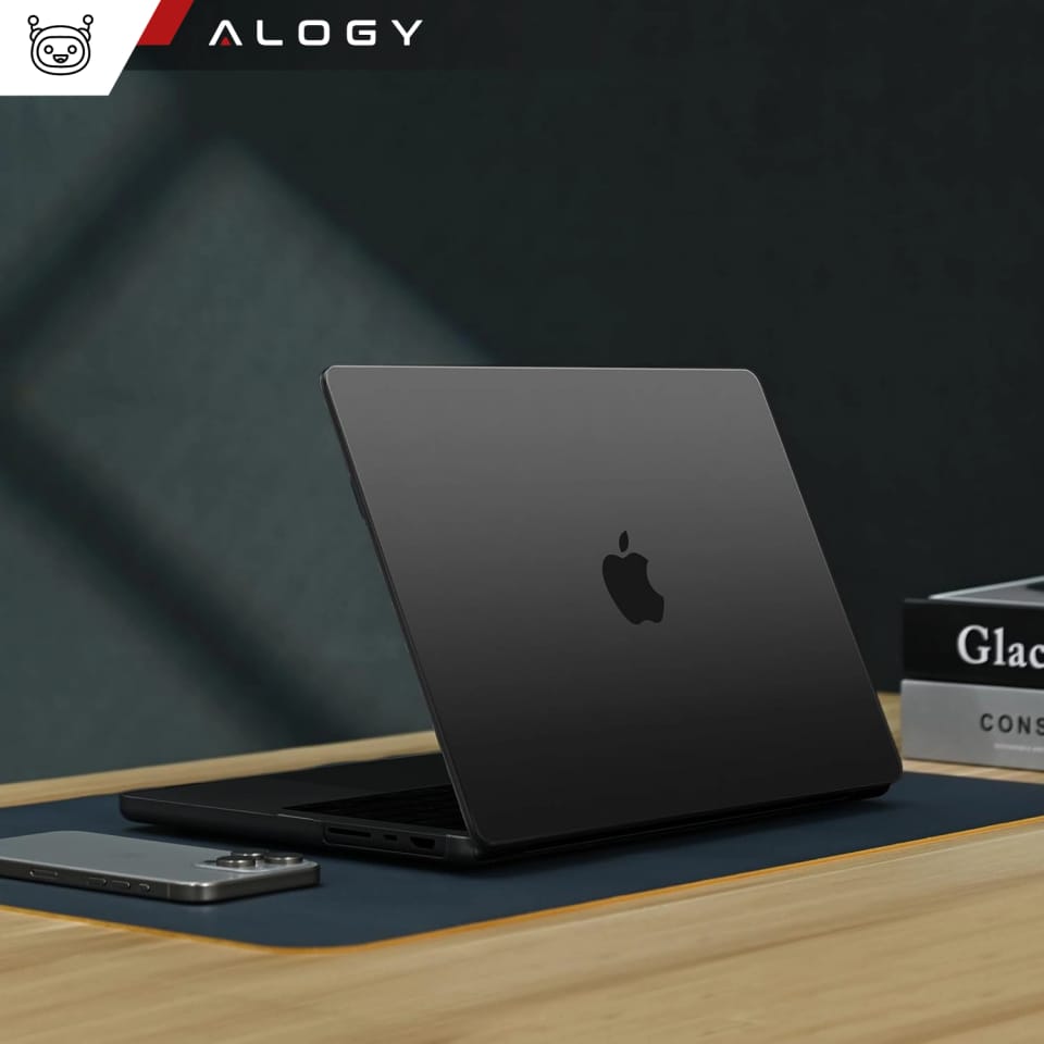 Etui ochronne do Apple Macbook Pro 14 - M1/M2/M3/M4 2021-2024 Alogy AirGuard™ Elastyczna obudowa bez odcisków palców Matowa Czerń