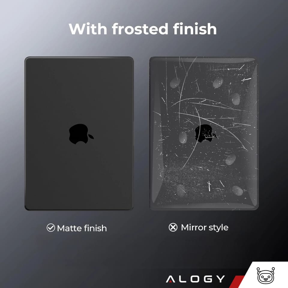 Etui ochronne do Apple Macbook Pro 14 - M1/M2/M3/M4 2021-2024 Alogy AirGuard™ Elastyczna obudowa bez odcisków palców Matowa Czerń