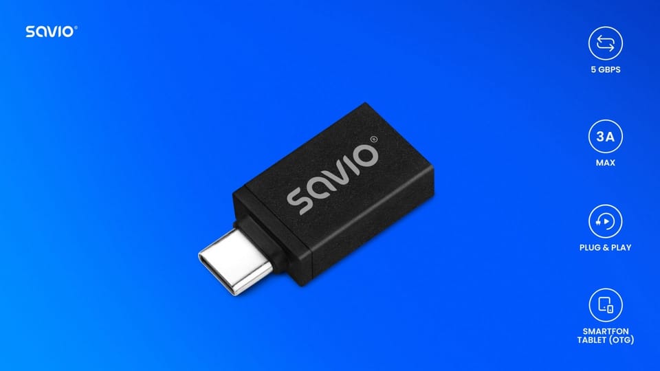 Adapter USB-A USB-C AK80 SAVIO