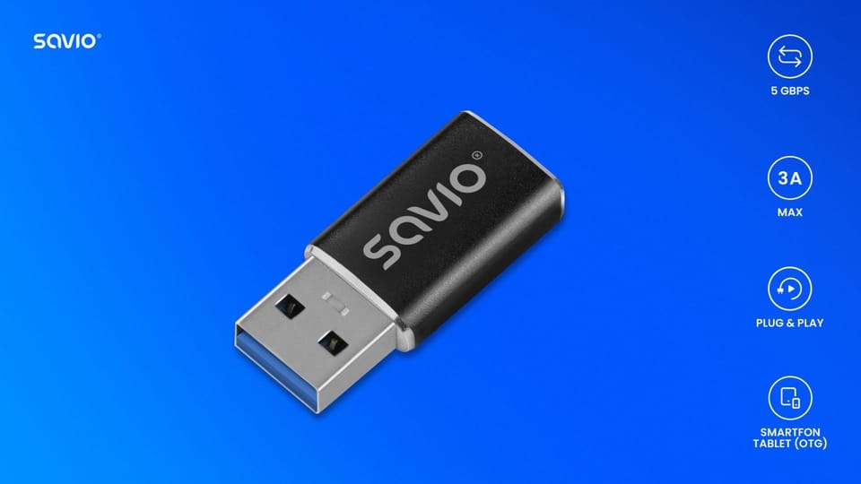 Adapter USB-C 3.1 (F) - USB-A 3.1 (M)  AK-81