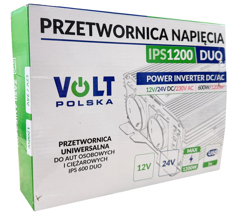 Przetwornica napięcia Volt IPS-1200 DUO 12/24/230V 1200W