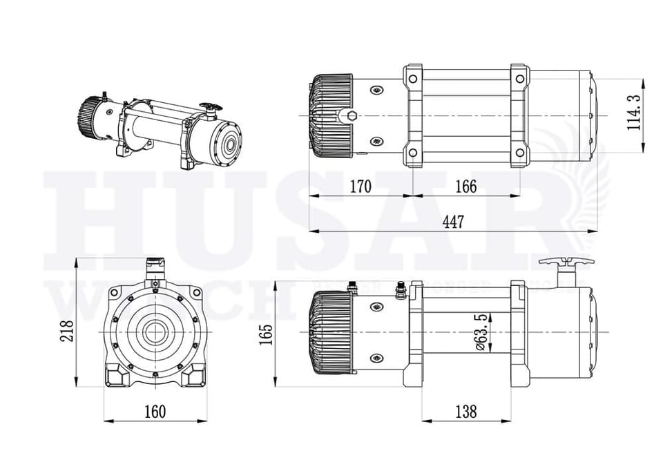BST 8500 Lbs z liną syntetyczną