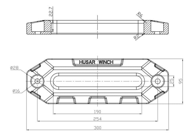 Prowadnica ślizgowa 10000-26000lbs HUSAR