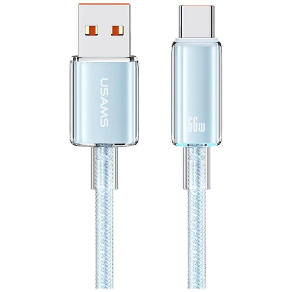 Kabel USAMS Cloud Series US-SJ658 6A     USB-A do USB-C 1,2m niebieski