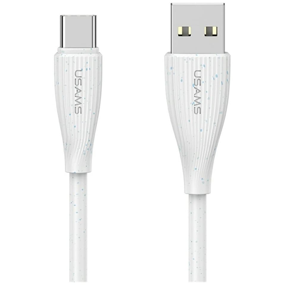 Kabel USAMS Green Series SJ714 18W 3A    USB-A do USB-C 1m biały