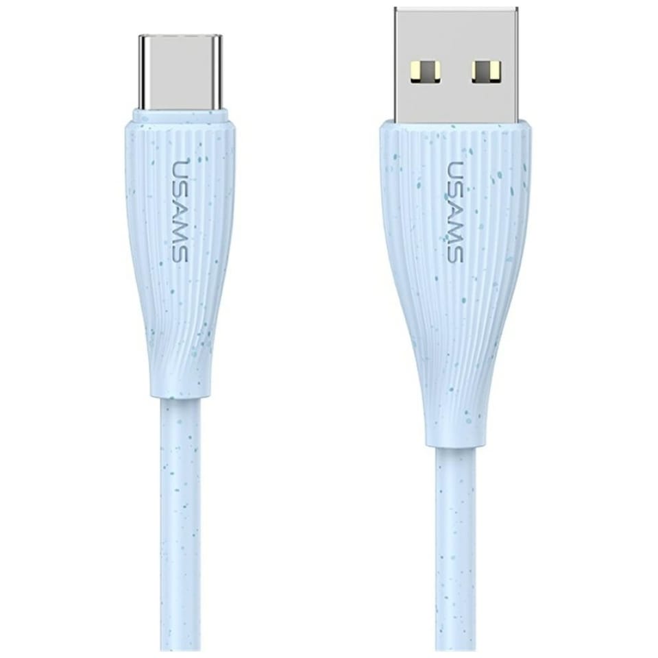 Kabel USAMS Green Series SJ714 18W 3A    USB-A do USB-C 1m niebieski