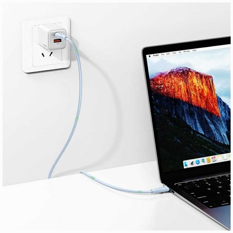 Kabel USAMS Green Series SJ716 60W USB-C do USB-C 1m biały