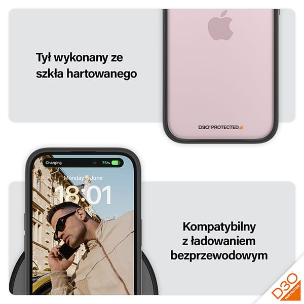 PanzerGlass ClearCase iPhone 15 Pro Max6.7" D3O 2xMilitary grade czarny/black 1179