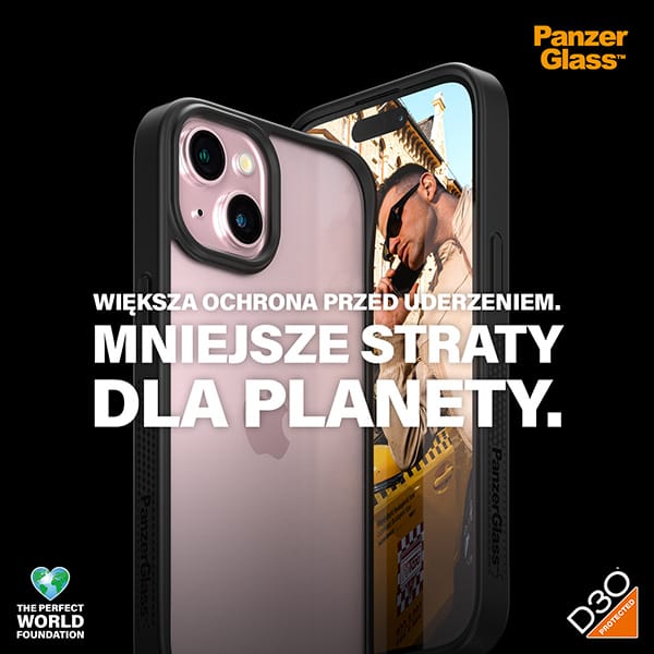 PanzerGlass ClearCase iPhone 15 Plus /14 Plus 6.7" D3O 2xMilitary grade czarny/black 1178