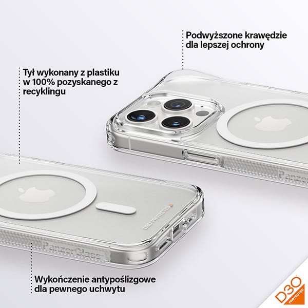 PanzerGlass HardCase iPhone 15 Pro Max6.7" D3O MagSafe 3xMilitary grade transparent 1183