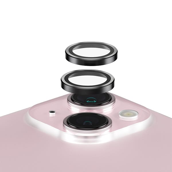 PanzerGlass Hoops Camera iPhone 15 Pro6.1" / 15 Pro Max 6.7" czarny/black 1139 camera lens protector hoop optic rings