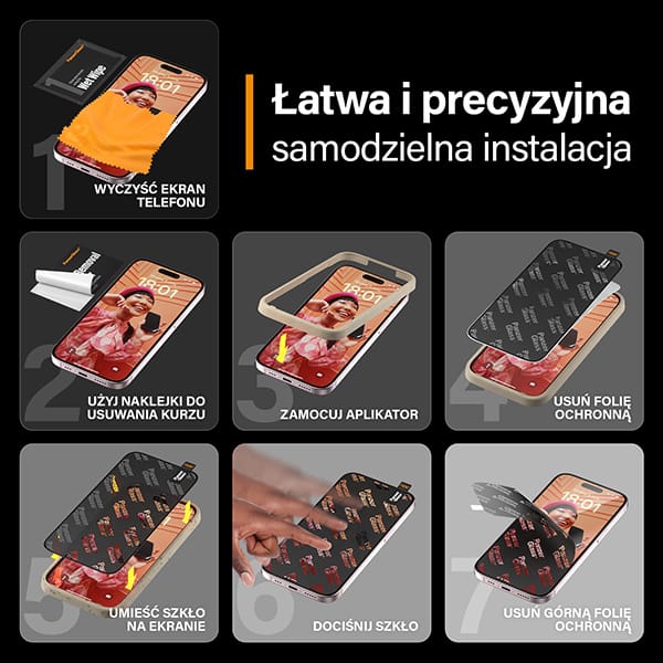PanzerGlass Privacy Bundle 3in1 iPhone15 Pro 6.1" D3O Hardcase + Screen Protector UWF+ Lens 1137+1173+P2810