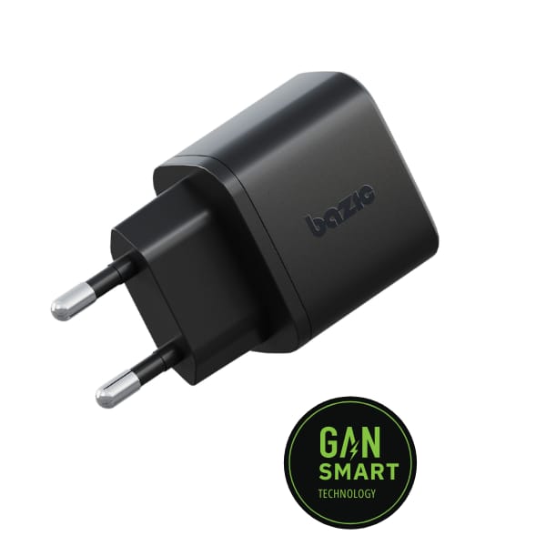 Ładowarka sieciowa Bazic Goport Velox    Kit 1xUSB-C 1xUSB-A GaN 35W z kablem plecionym czarny