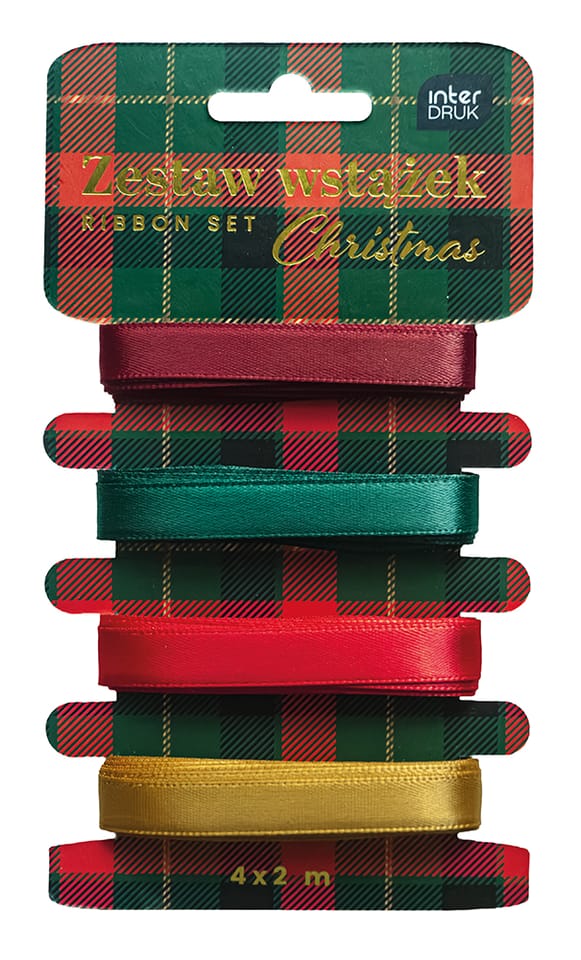 Zestaw wstążek 4x2m CHRISTMAS INTERDRUK