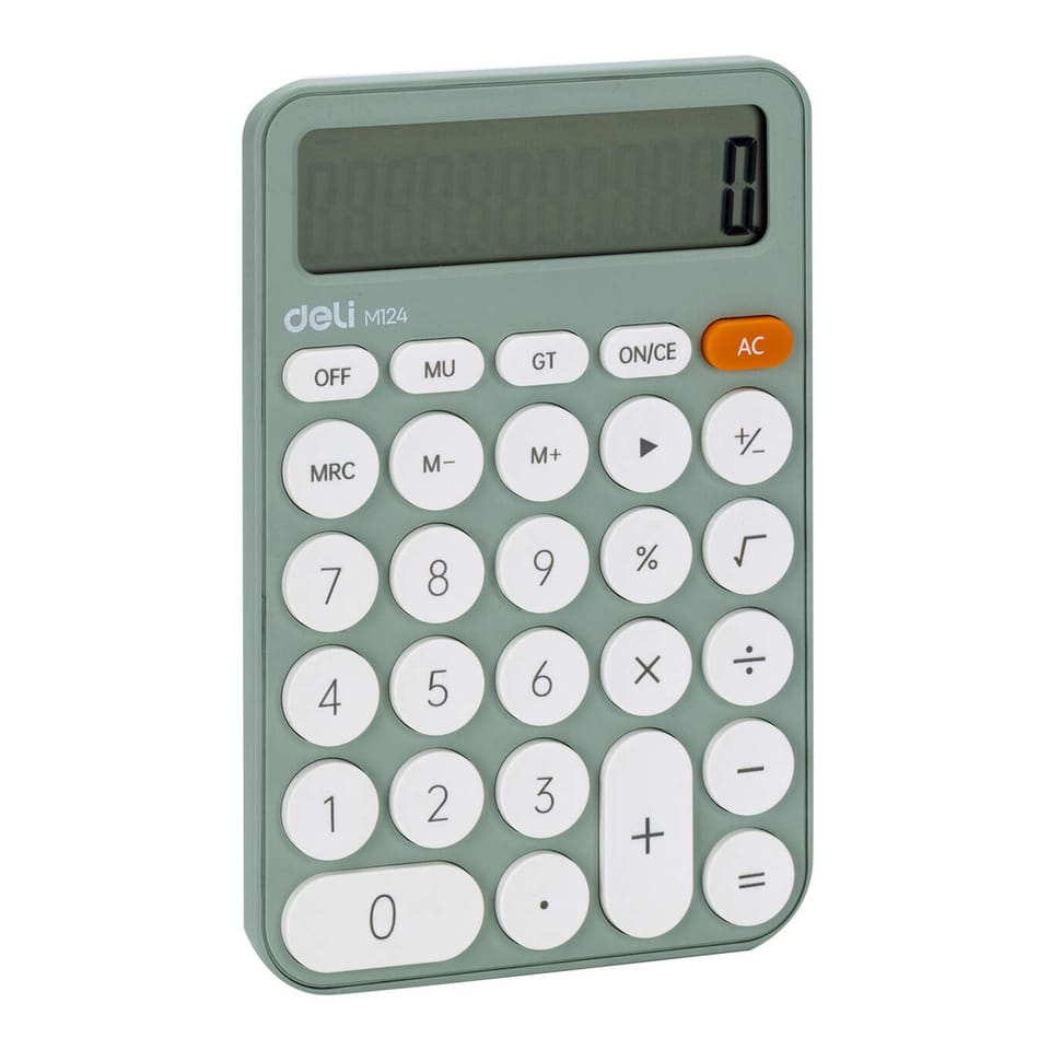 Kalkulator M124 12-pozycyjny zielony EM124 GREEN DELI