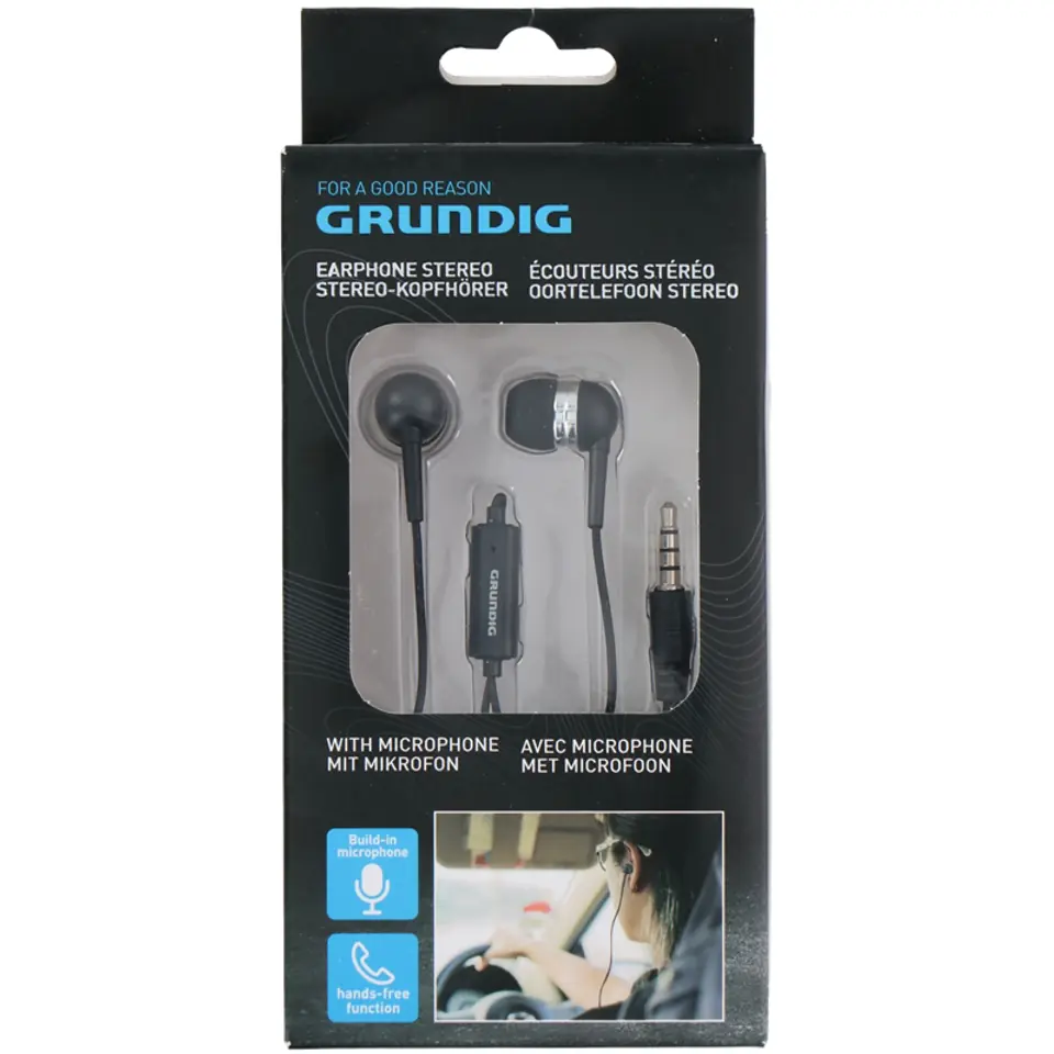 Grundig stereo discount earphone with microphone