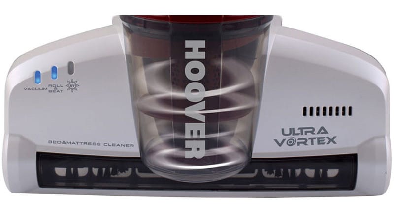 Hoover MBC500UV 011 Odkurzacz do materacy, bezworkowy, pojemnik na kurz 0,3 l, moc 500 W, promień roboczy 5 m, biały/czerwony |