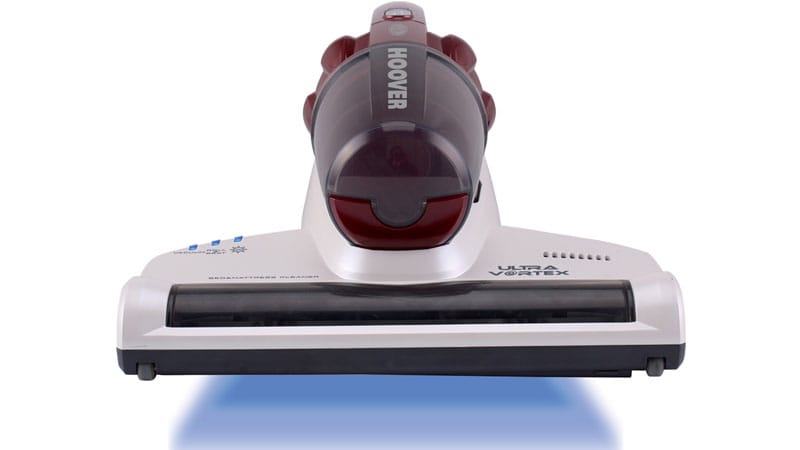 Hoover MBC500UV 011 Odkurzacz do materacy, bezworkowy, pojemnik na kurz 0,3 l, moc 500 W, promień roboczy 5 m, biały/czerwony |