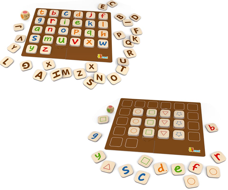 Viga 50535 Game 2in1 - alphabet, memo | Wasserman.eu