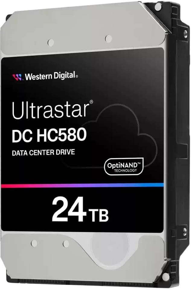 Dysk serwerowy HDD Western Digital Ultrastar HC580 WUH722424ALE6L4 (24 TB; 3,5"; SATA)