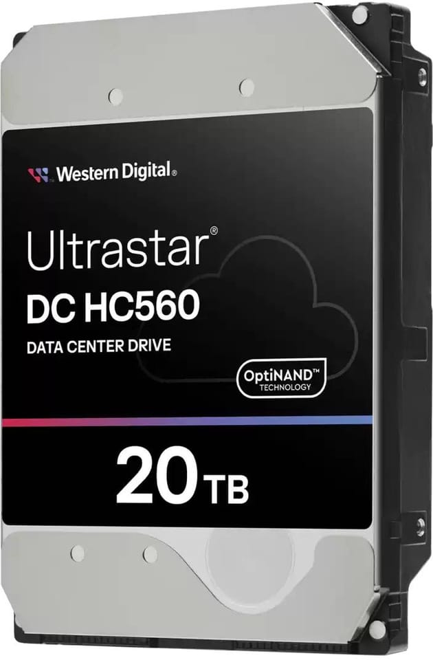 Dysk serwerowy HDD Western Digital Ultrastar DC HC560 WUH722020BLE6L4 (20 TB; 3.5"; SATA III)