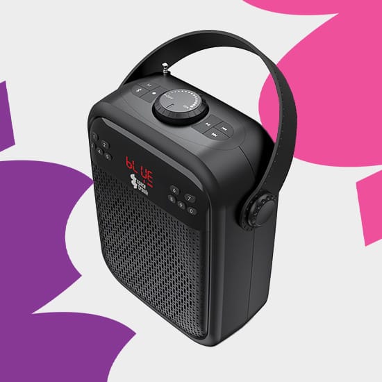 przenośny-wzmacniacz-głosu-spacetronik-spva25-w-kolorze-czerwonym-styl-design-ergonomia-trwałość