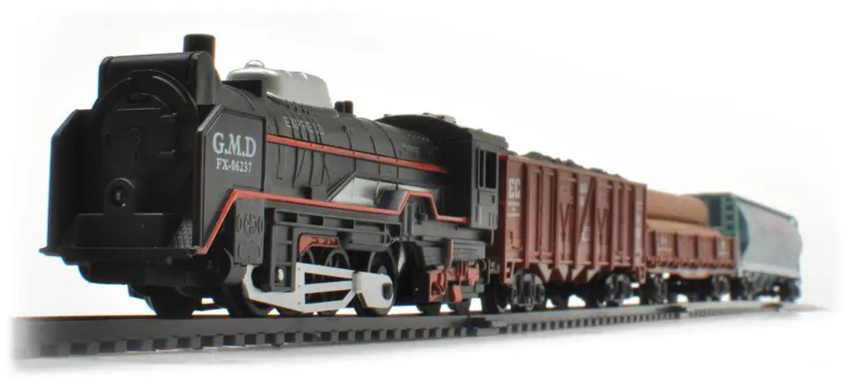 Rail king Steam locomotive + 3 Wagons