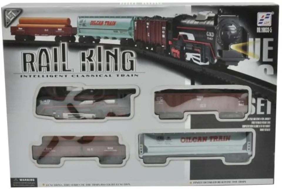 Rail king Steam locomotive + 3 Wagons