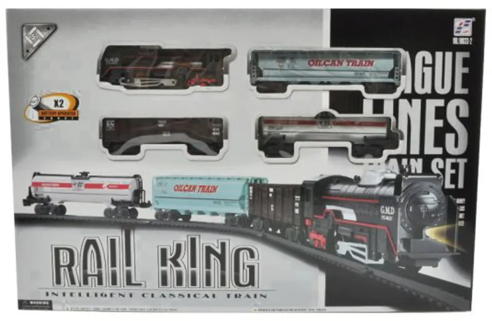 Electric Rail King, Steam Locomotive + 3 Wagons