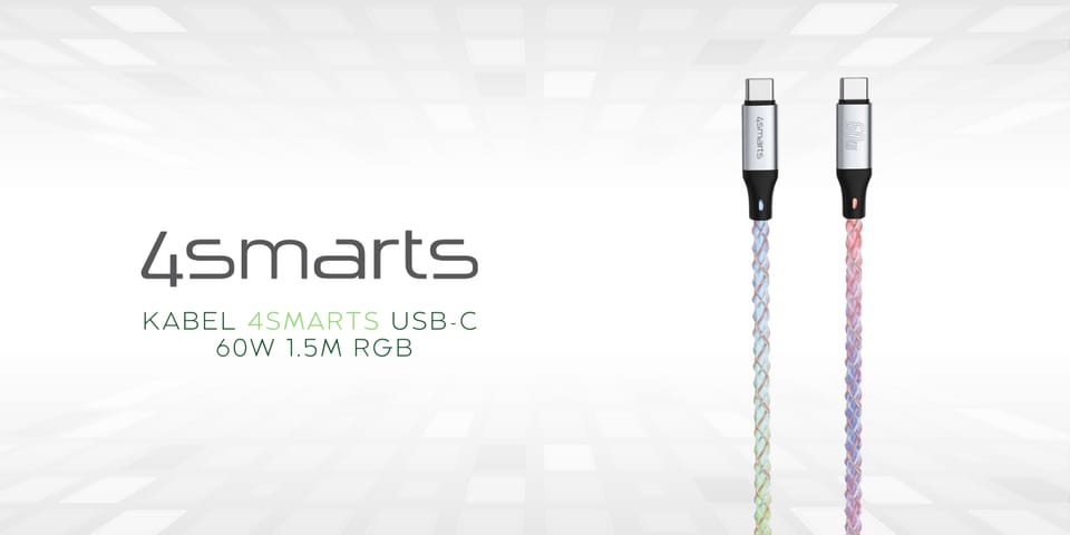 Kabel 4smarts USB-C 60W 1.5m RGB