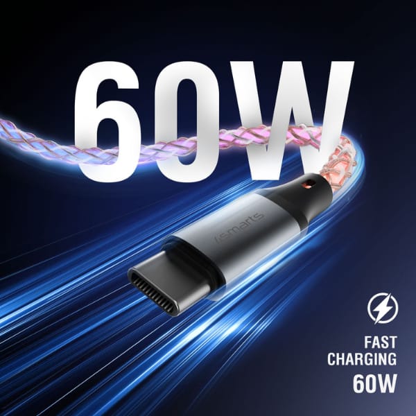 Kabel 4smarts USB-C 60W 1.5m RGB