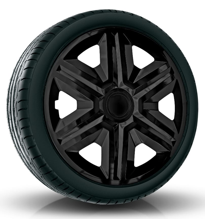 Kołpaki 4 sztuki NRM uniwersalne Action Black (15”)