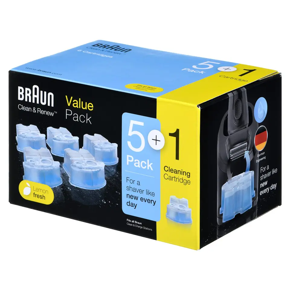 Clean & Charge station: Braun Clean & Renew cartridge refills